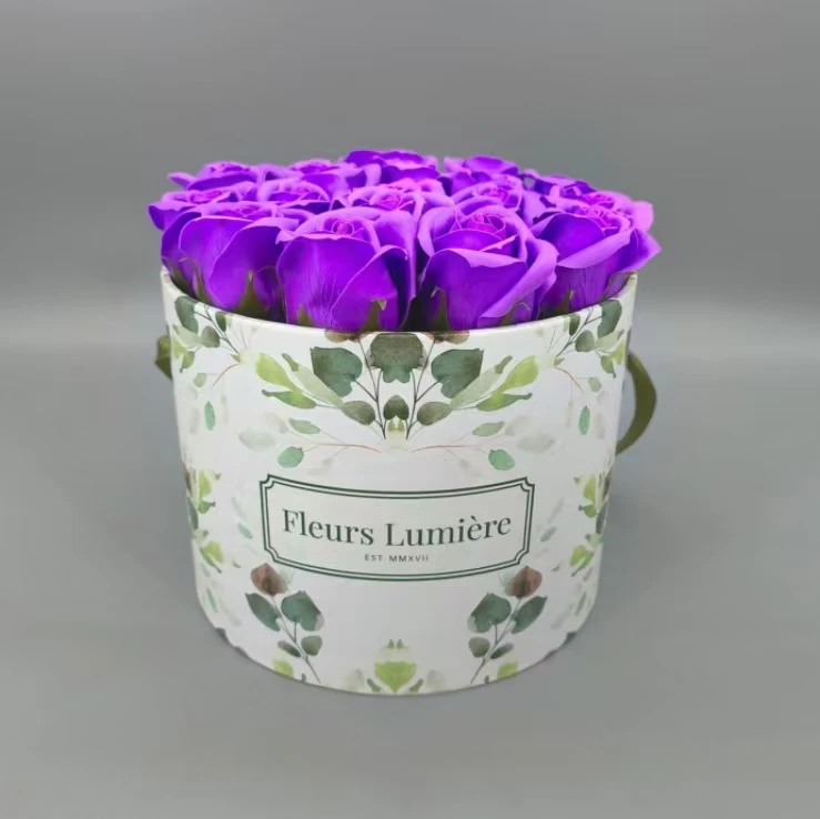 Soft Velvet Custom Color Luxury Round Tube Box Flowers Round Tube Gift Box Valentines gifts flower packaging boxes
