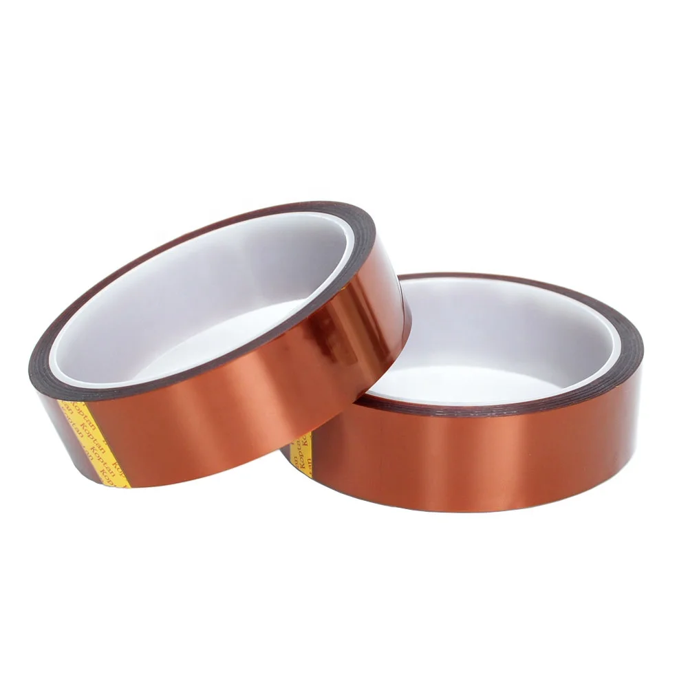 4- Amber Color Kaptons PET Polyester Film with Silicone Glue Self Adhesive Epoxy Resin Powder Coating Anodizing Masking Tape