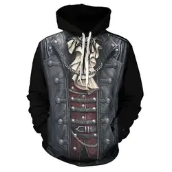 Wholesale Heavy Organic 100% Cotton hoodies Unisex Hoodies Oversized 3D skeleton prints denim jacket for man