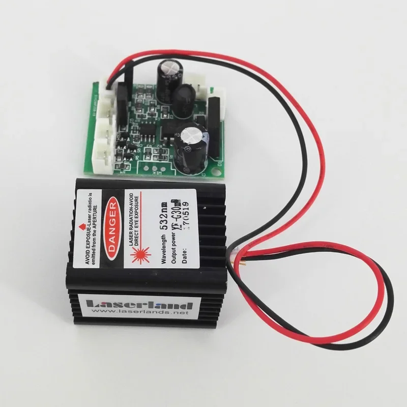 520nm 30mW Green Dot Laser Module Diode DC/AC 12V Stage Lighting TTL 0-5V