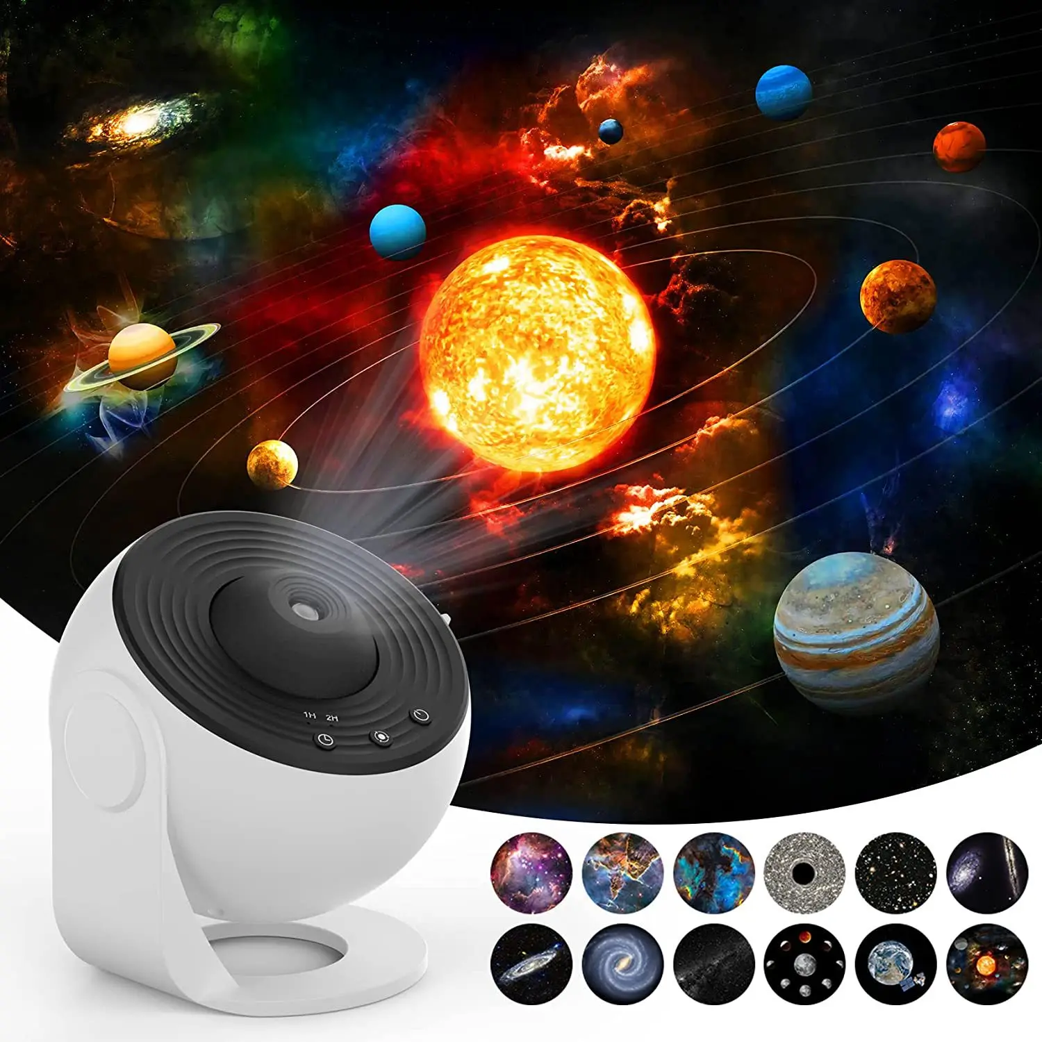 2023 NEW Globe Rocket Astronaut 12 in 1 Starry Sky Planetarium Projector 360 Degree Rotate Kids Night Lights with Timer