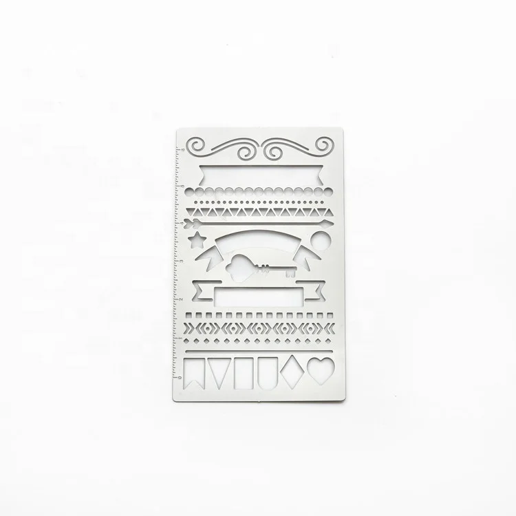 Custom Stainless Steel Metal Laser Cut Template Account Stationery Drawing Stencil