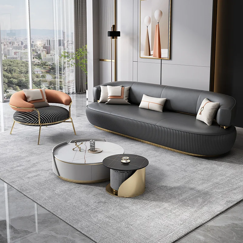 Furnistyle High Quality Italian Living Room Furniture Luxury Brand Sofa Wholesale Fashion Royal Furniture 7 Seater Sofa Set