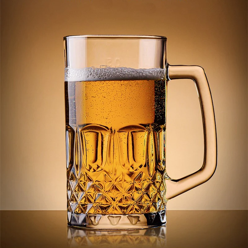 Factory wholesale Beer glass mug Handmade Beer Glass Cup Pyrex Beer Glasses