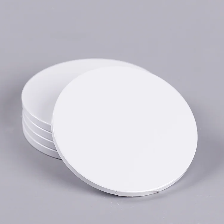 hot selling 2023 Eco-friendly And Non-Slip Blank Sublimate Stone Cup Pad Blank With Cork Ceramic Coasters Blank Ceramic Coaster