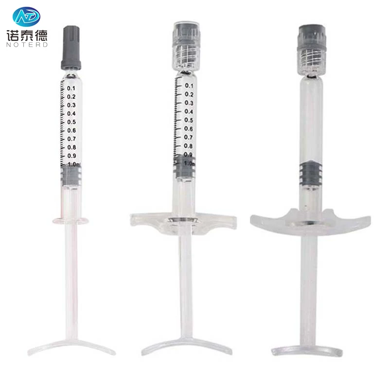 1ml long luer lock glass syringe prefilled syringe for beauty
