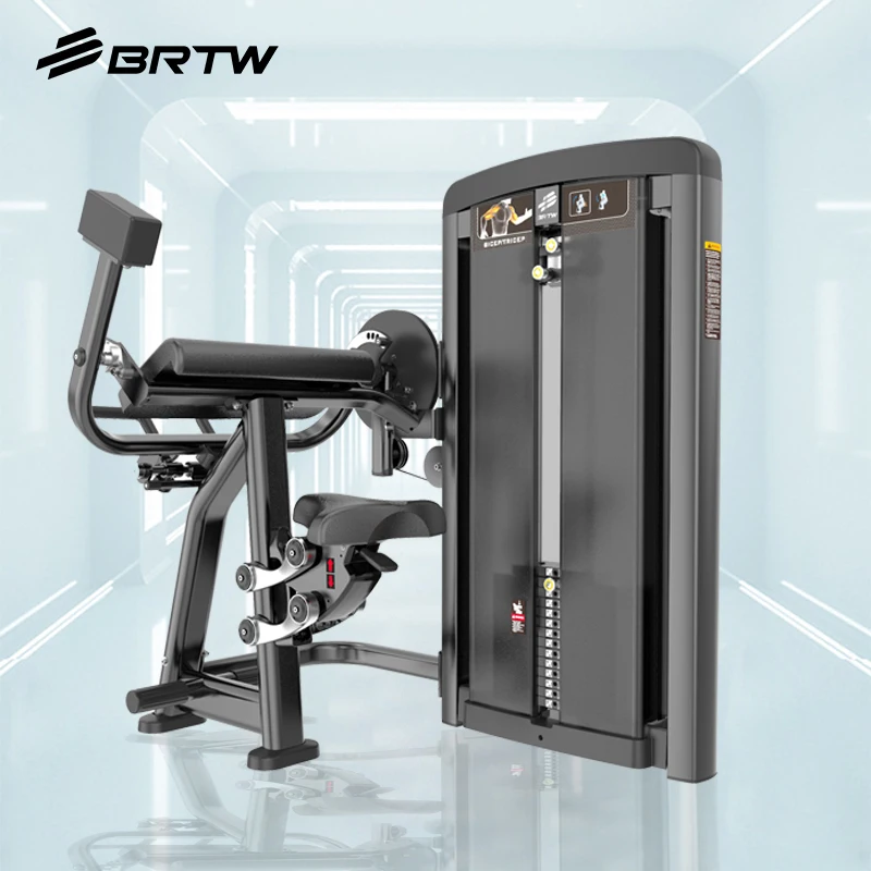 Brightway Commercial Gym Fitness Equipment Pin Loaded Adjustable Biceps / Triceps Machine Standing Total Arm Curl Machine