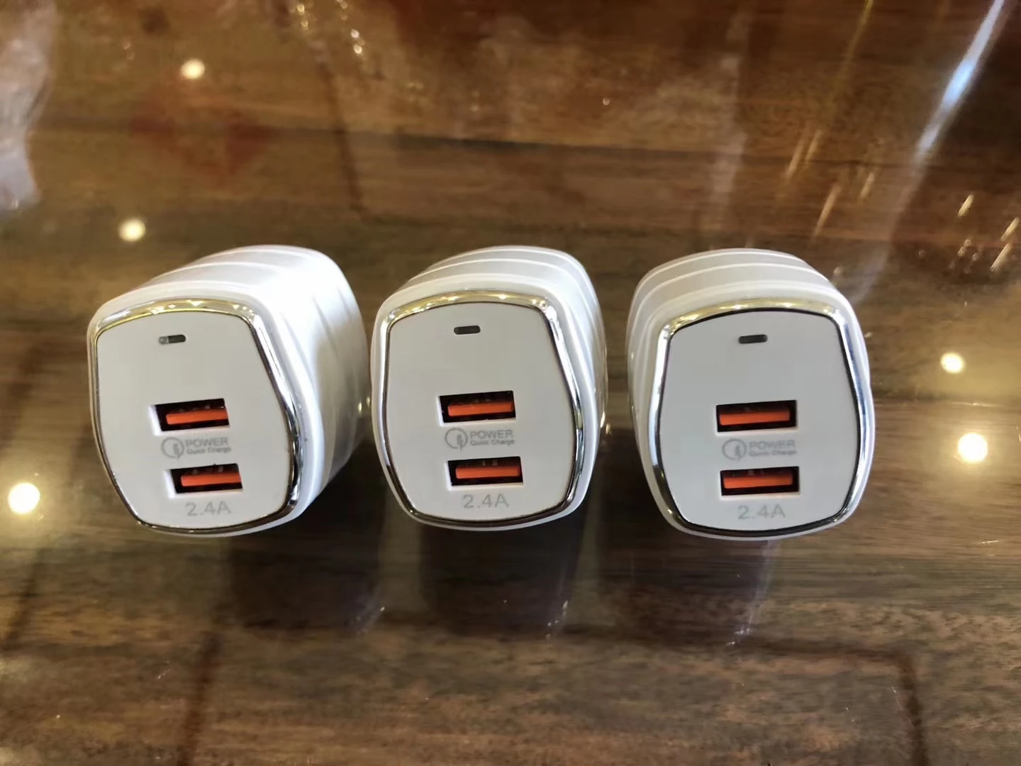 3-контактный двойной USB великобританская сетевого зарядного устройства для телефона 2.1A состоящий из универсального адаптера на 2 штепсельная вилка британского стандарта AC настенное зарядное устройство адаптер путешествий OEM