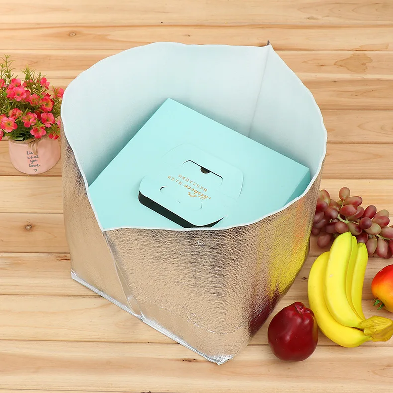 Cooler box shipping disposable aluminum foil insulated cooler bag