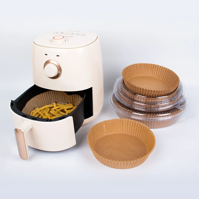 Disposable Round Air Fryer Paper silicone Liners Without Holes Parchment Paper Liners