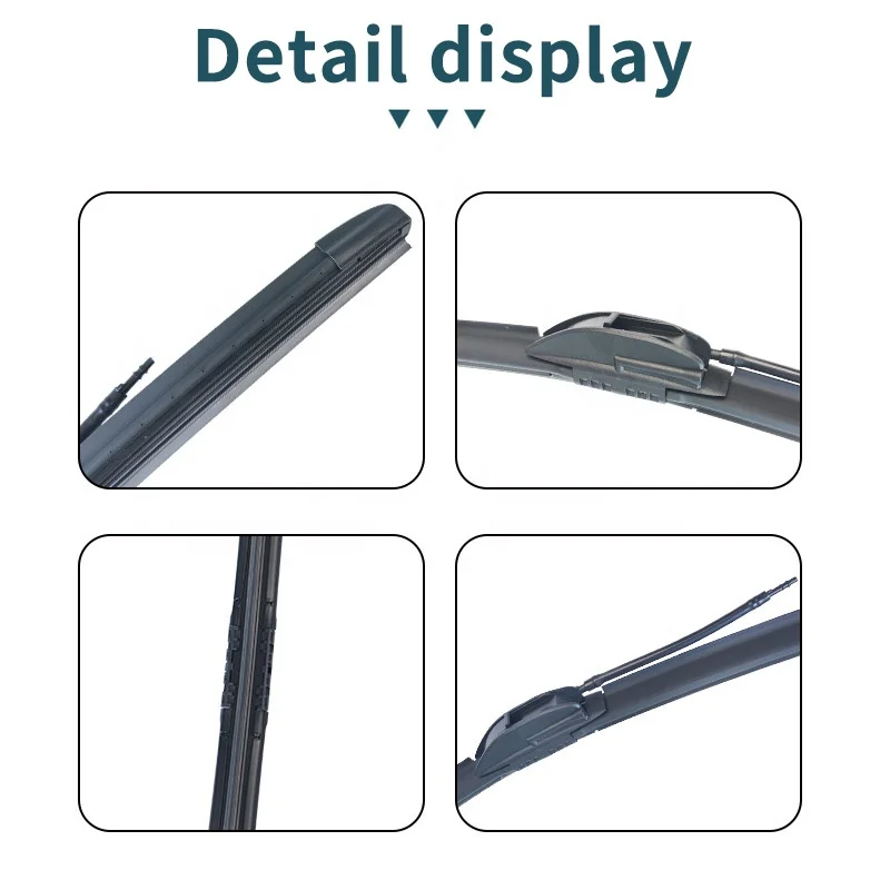 KCTION K-112S OEM Frameless Spray Frameless Wiper Blades U Hook Soft Rubber Windscreen  Rubber Wiper Blade Fit for 90% Car Model