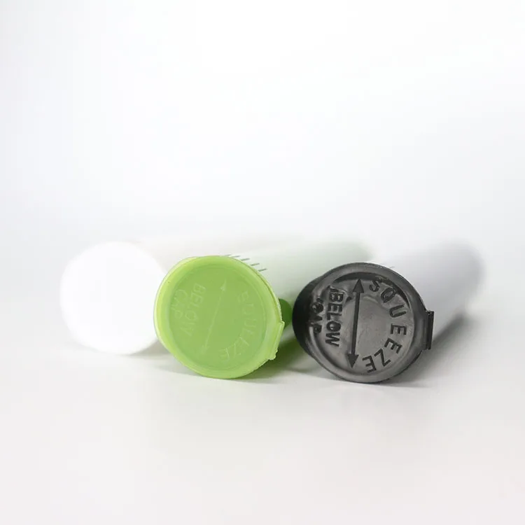 Empty Cart Custom Pre Child Proof Roll Tubes Pop Top Squeeze Cap 73 98 109 mm Plastic Hollow CR Plastic Tubes