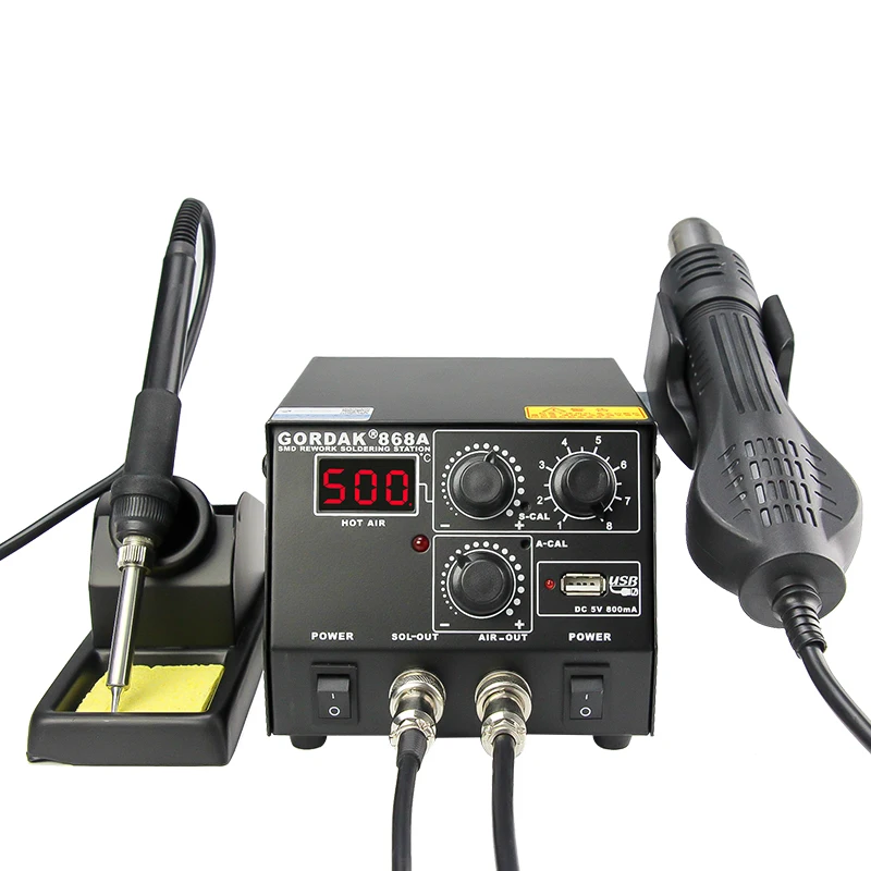 868 SMD паяльная станция горячим воздухом тепловая пушка с постоянной температурой Электрический паяльник для