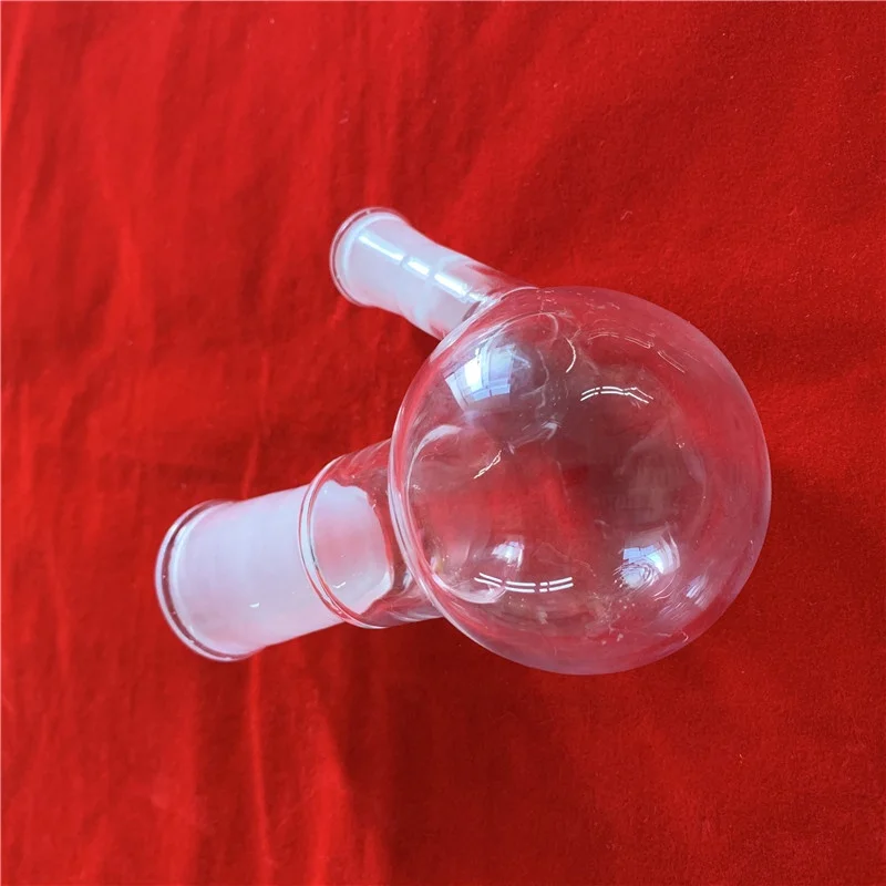 round bottom  frosted mouth clear borosilicate glass measuring flask