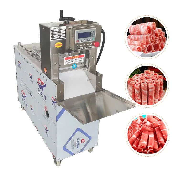 Automatic Frozen Meat Slicing Machine / Meat Slicer / Sausage Bacon Beef Mutton Slicing Cutting Machine  sheep farm equipment