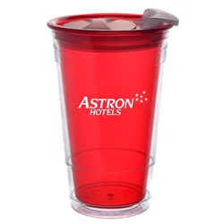 Free sample 16 oz Double Wall Plastic Thermo Tumbler Reusable  Eco Friendly Drinking Coffee Cup take it to go for Promotion