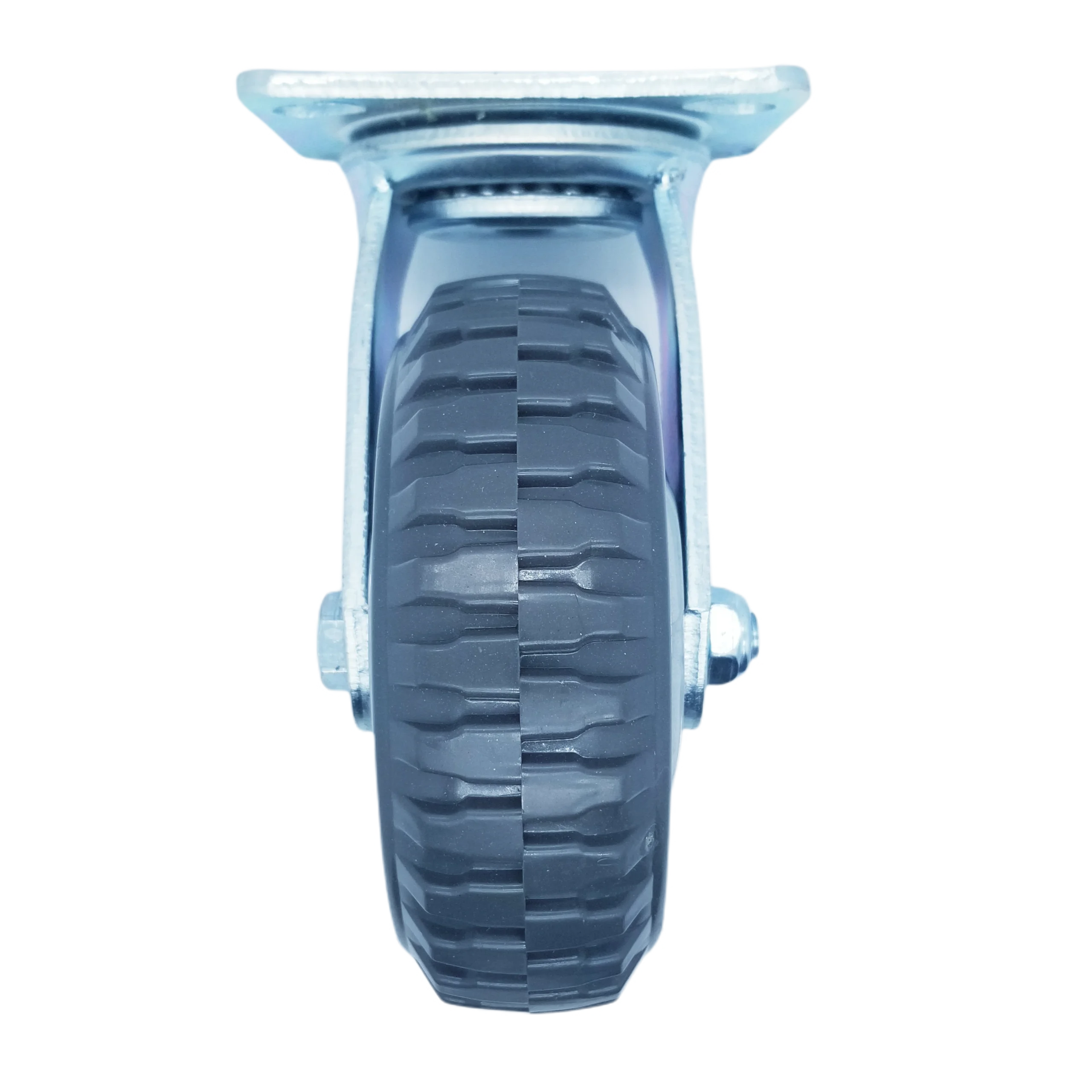 Best Selling High Load-bearing 280kg 5 Inch Yellow PU PVC Trolly Heavy Duty Fixed Caster Wheels