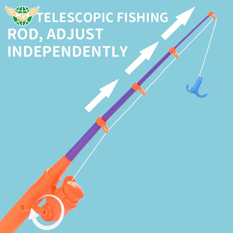 Wholesale Popular Early Educational Pretend Play Game Animals Fishing Game Play set Kids Fishing Pole Bath Toy