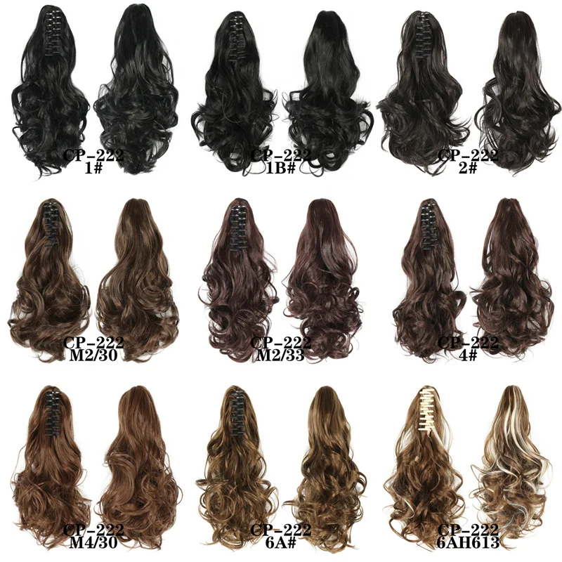 12inch Fashion Wig Ponytail Claw Hair Extensions Heat Resistant Fiber Hairpieces Wavy Curly Synthetic Hair Wig
