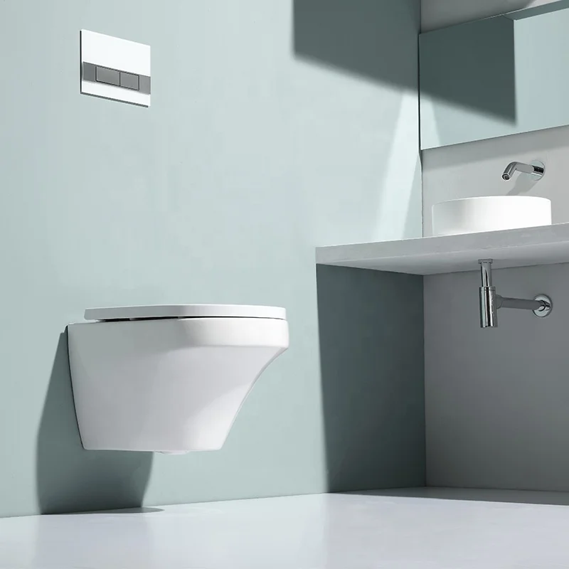 Круглая Европейская ловушка p Подвесной Настенный Керамический Туалет без оправы