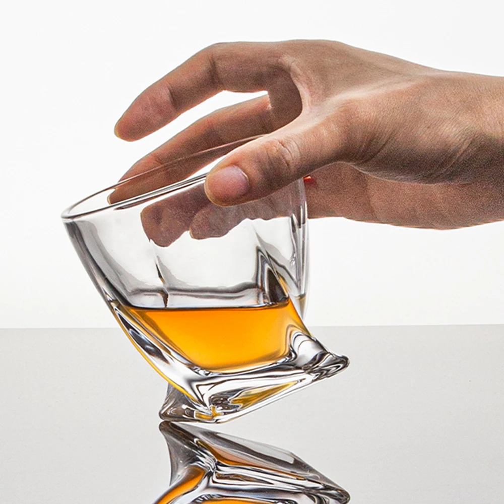 New Product High Transparent Custom Logo Whiskey Glass