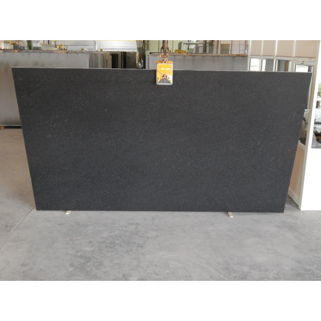 Chinese cheap G684 pearl black basalt granite slab flamed stone
