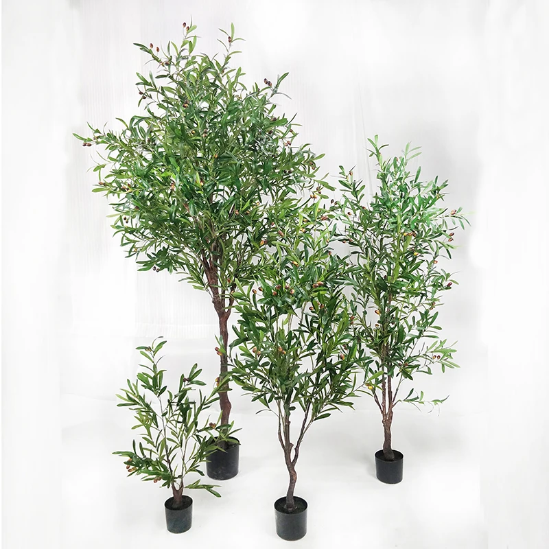 Realistic Nearly Natural Artificial Plants Large Olive Tree Indoor Outdoor Home Garden Decor 2.4m Big Potted Faux Olive Tree