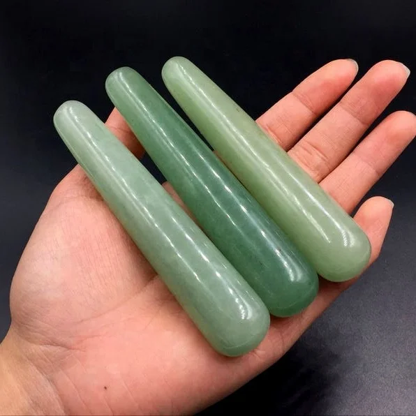 Green Aventurine Smooth Massage Wand Crystal Healing Tool.jpg