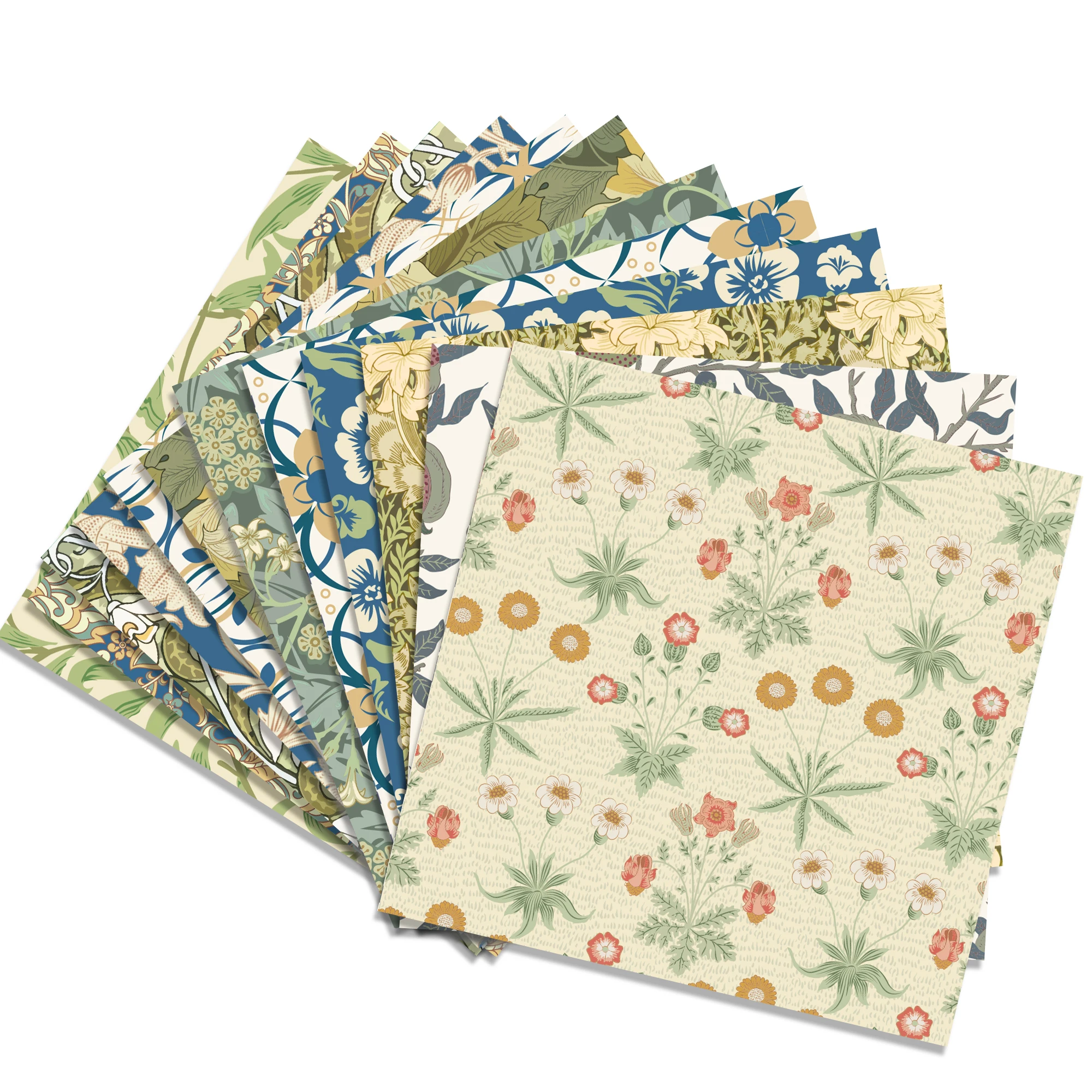 Spring Theme Vintage Fragments Flower Gift Wrapping Photo Album Decor DIY Scrapbook Paper for DIY Card Making Decorative