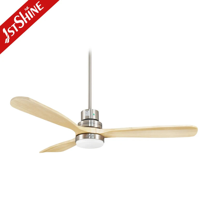 1stshine european style modern ceiling decoration 52 inch dc motor 3 wood blade led light ceiling fan