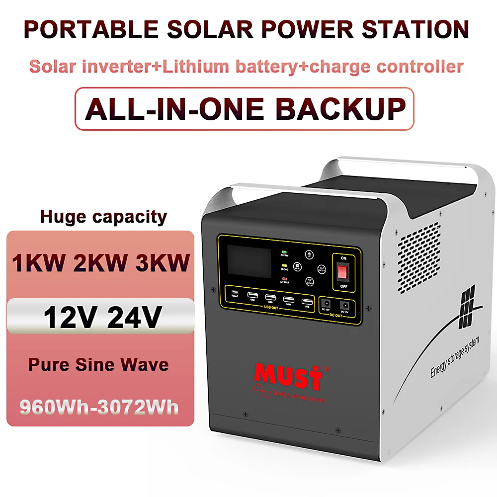 Gran cantidad en stock 110V   All in one solar inverter system  HBP1800 OLV Series 1KW with lithium battery solar system product