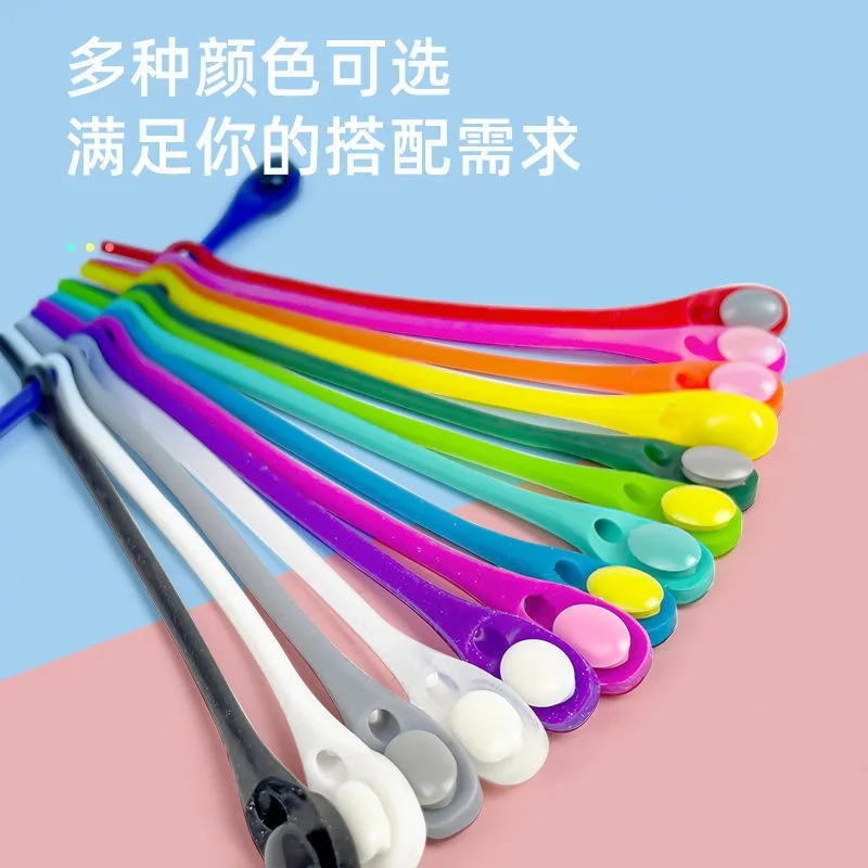 12-Pack Waterproof Silicone Non Tie Thick Shoelaces Elastic Shoe Laces Rubber Shoe Lace