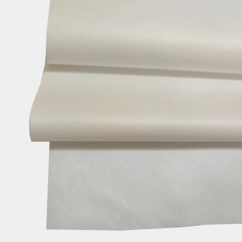 Spunbond laminated with microporous PE film fabric for making disposable clothes