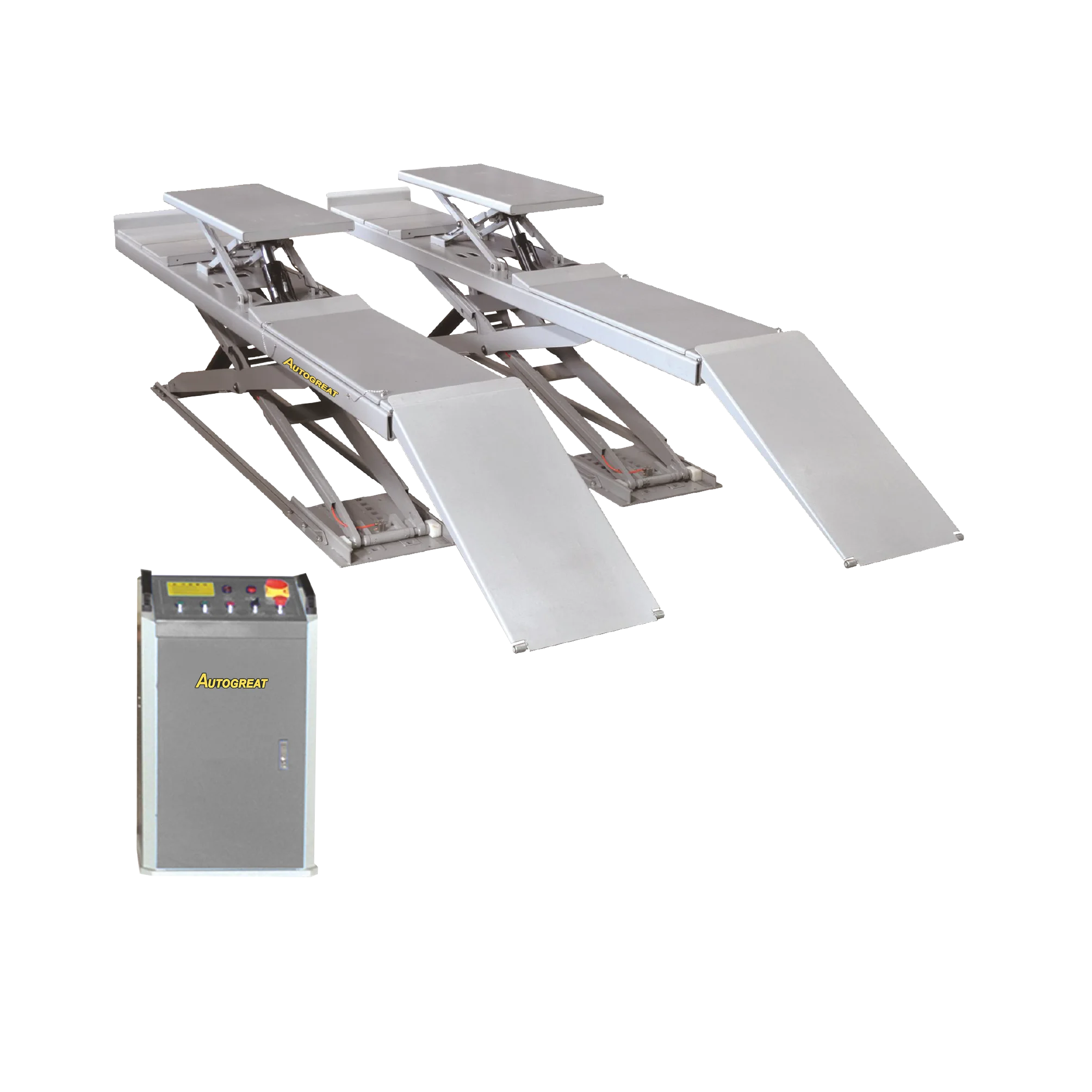 Factory Directly Sale 3.5T Big Scissor Lift with Ramp Control Box for Tire Shop Car Repair Shop