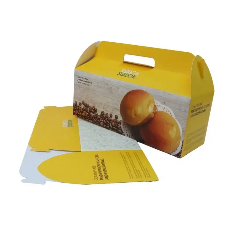 novel design china wholesale food grade white card pastry paper cake boxes packaging with transparent 12 *12*6 20 piece