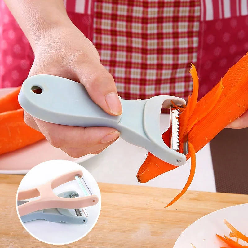 Peeler Multifunctional Fruit Knife 2-in-1 Peeler Kitchen Potato Melon Fruit Stainless Steel Shaving Knife Shaving Knife