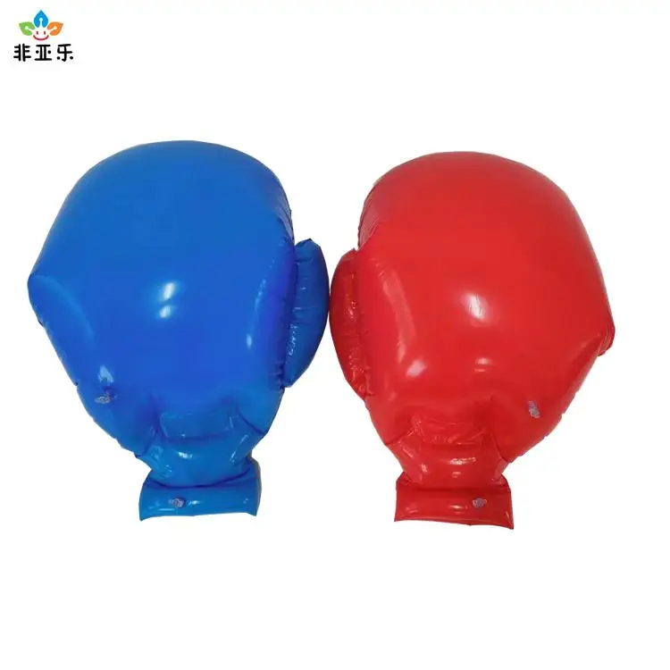 cheap Blue red kids children punching bag toy flocking PVC inflatable boxing Gloves