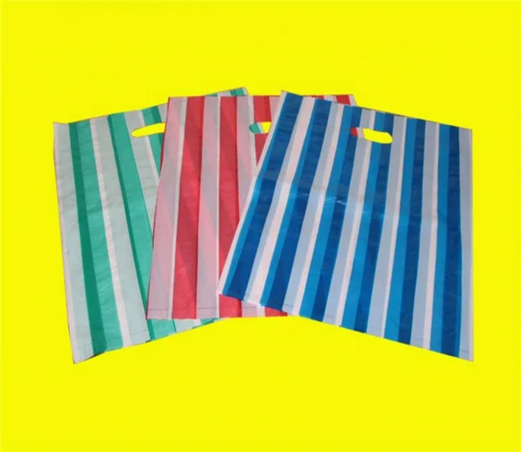 LDPE die cut handle bag/Punch Hole polybag/plastic packing bag