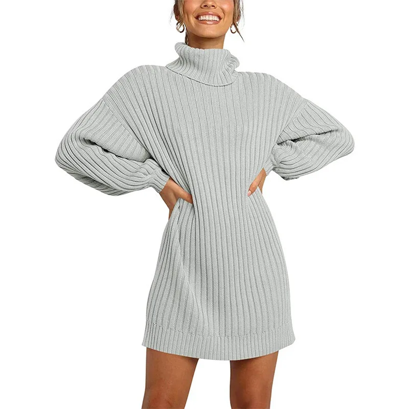 RTS Wholesale Spring  Fall long Sleeve Womens Sweaters Knitwear Women Oversized Sweater Dress
