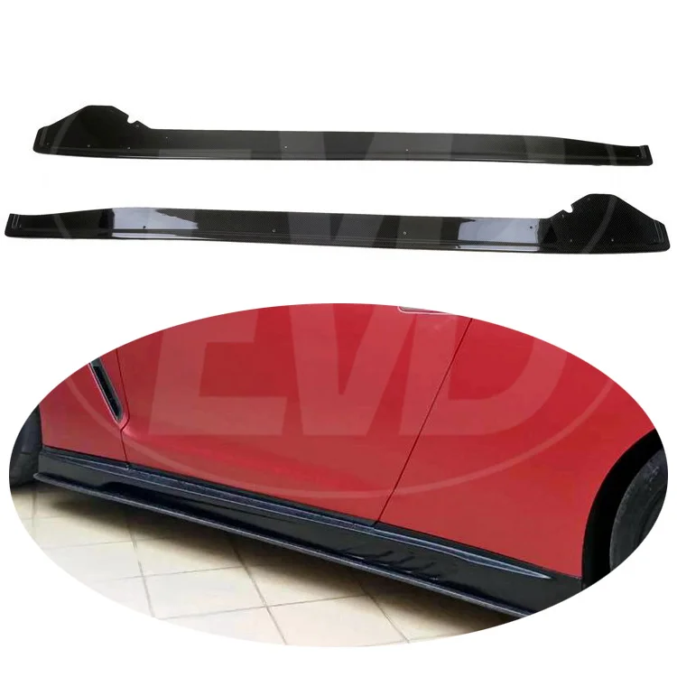 VARI STYLE WIDE VER HALF CARBON FIBER SIDE SKIRT FOR 2008-2016 NISSAN GTR R35 FIBER GLASS SIDE SKIRT CARBON FIBER BODY KIT