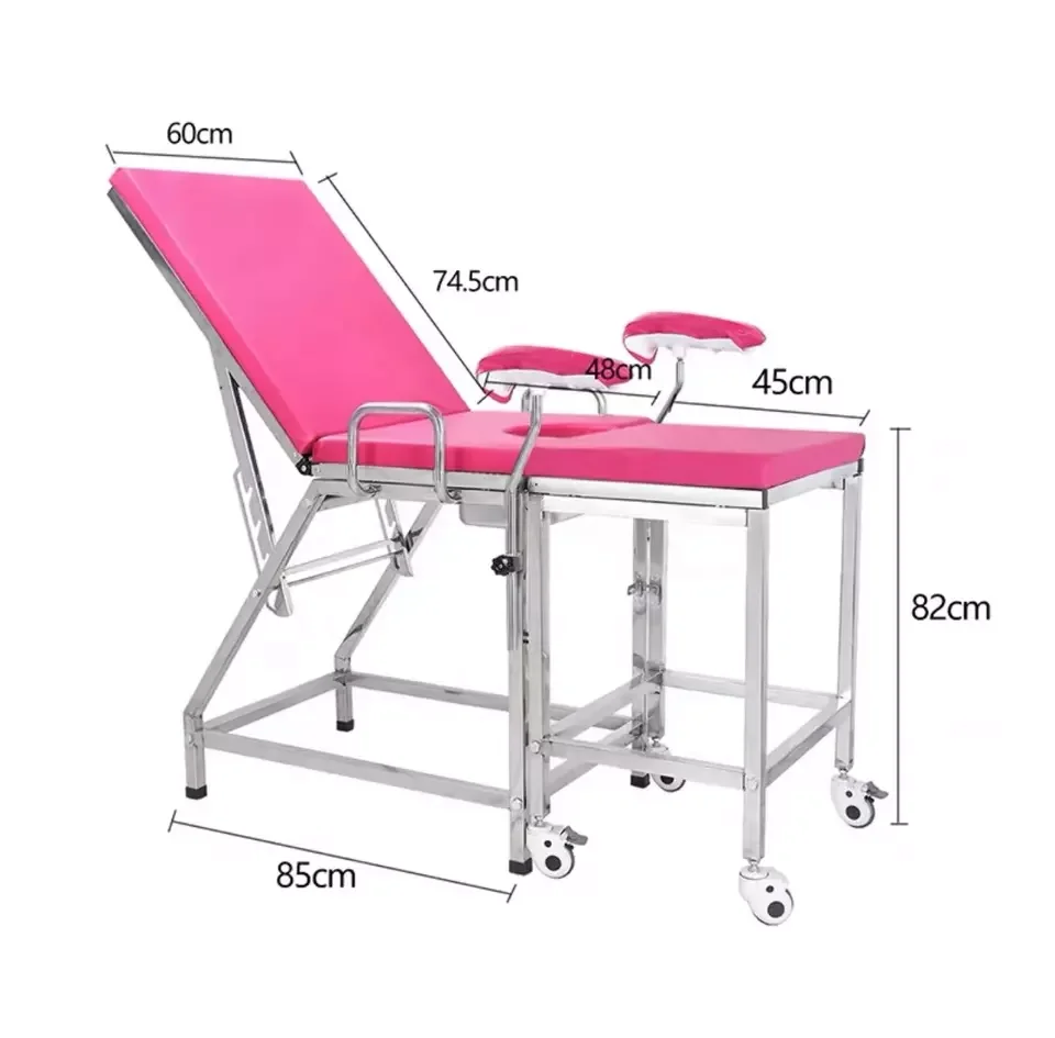 Hospital Ob-Gyn Examination Bed Gynaecology Stainless Steel Pregnancy Examination Chair Factory Price