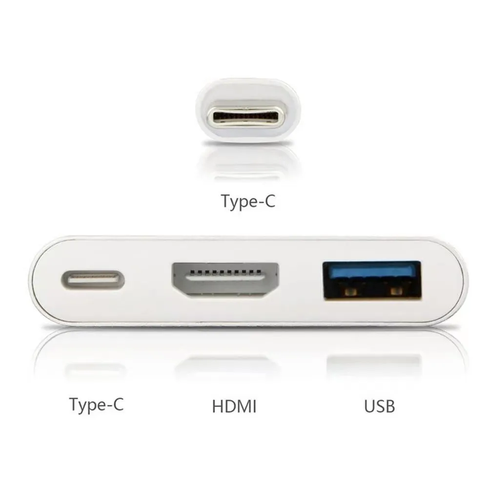 Cheap Type C Hub 3 in1 Dock  Hub Adapter usb c to HDTV Port USB3.0  For Macbook Por Laptop And More Type C Device