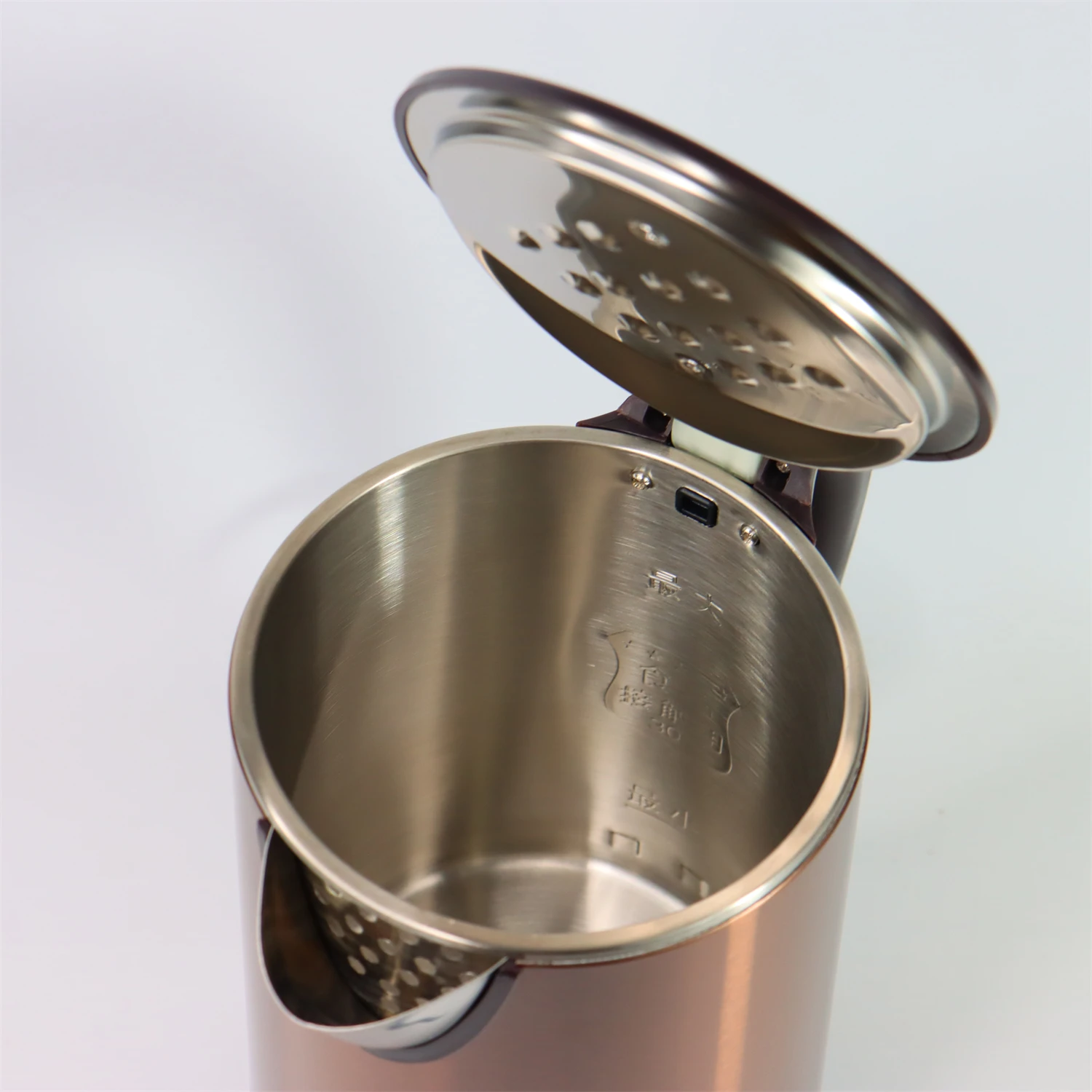 Chocolate-Tone Stainless Steel 1.8L Anti-Heat Electric Kettle  220V 50-60Hz 1800W Perfect for Dubai Market