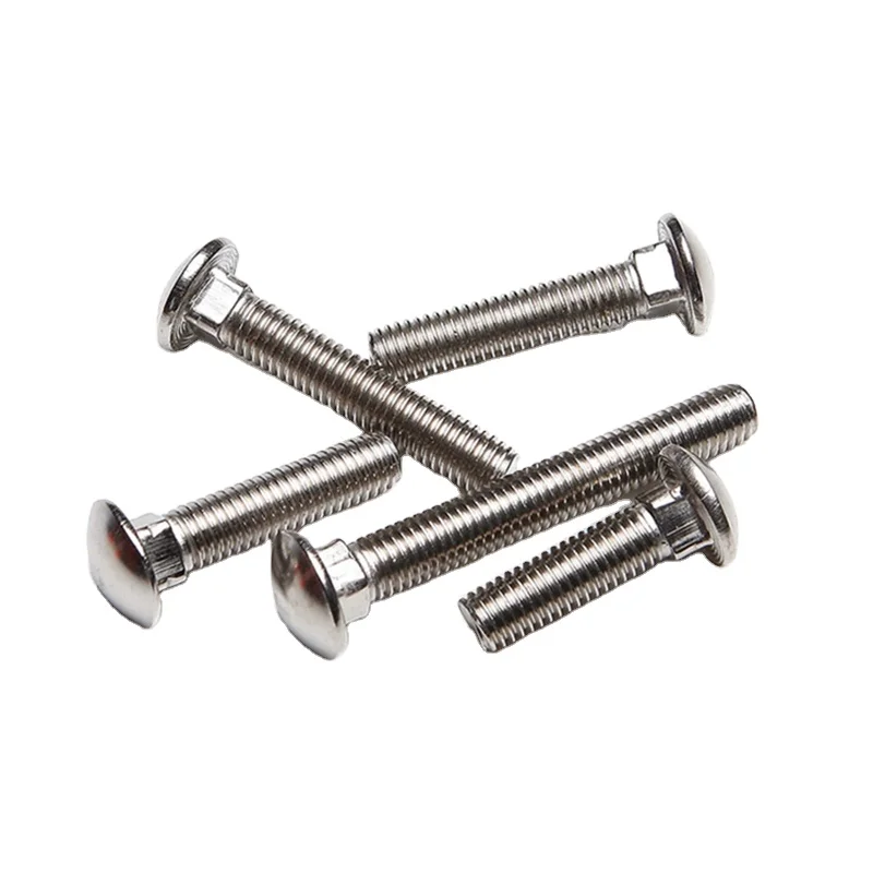 customized din603 m6 m8 m10 round head square neck stainless carriage bolts