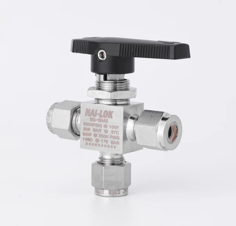 NAI-LOK Metal face seal Male Metal face seal  ball valve Stainless steel high pressure 3000psi 2way valve gas valve