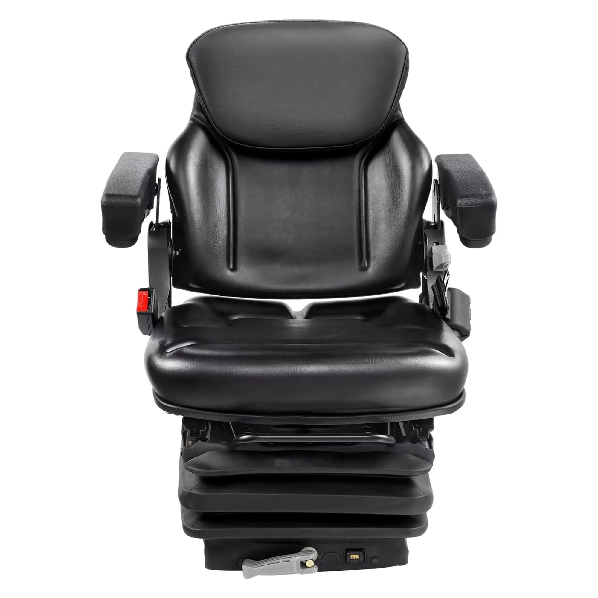 Universal Low-Backrest Mechanical Suspension Seat PVC and Leather Construction with Height Adjustment for Marine Boat Use