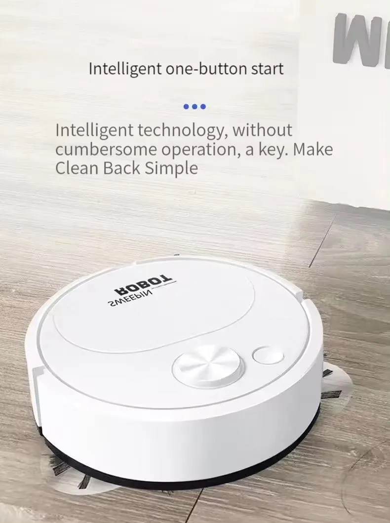 Rechargeable Small Vacuum Cleaner 12V USB Sweeping Robot household 1500Pa Robotic portable Vacuum Cleaner For Home