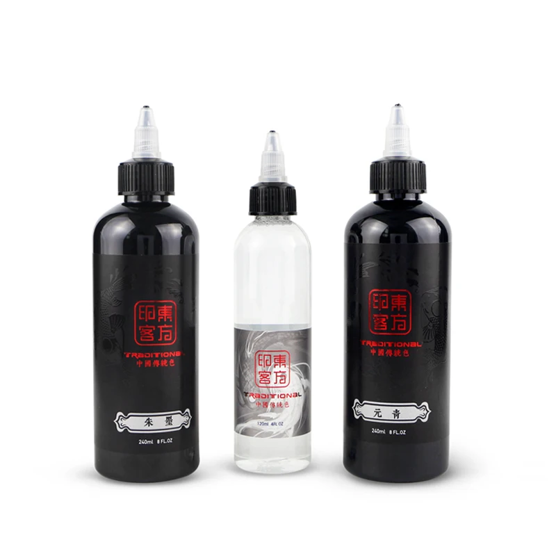 REACH Compliance OEM PMU Pigments Similar to Dynamic 66 Color Available Professional 8oz Big Bottle Black Tattoo Ink