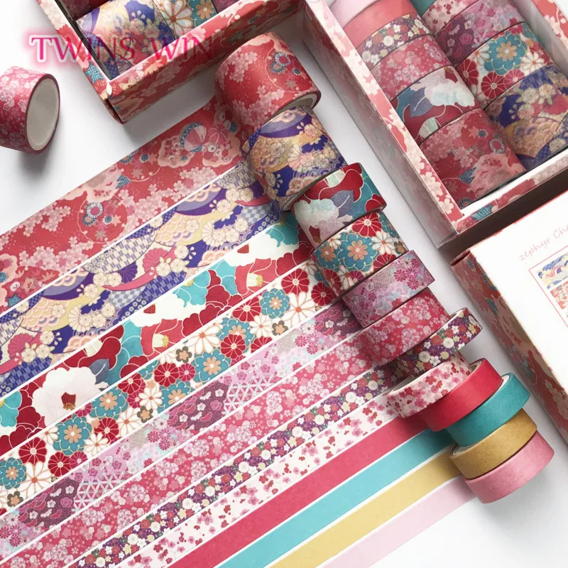 Diary Decorative Border Hand Ledger Stationery Japanese Whole Roll Set Sticker Vintage Oil Painting Colored Tape Adhesive 1011