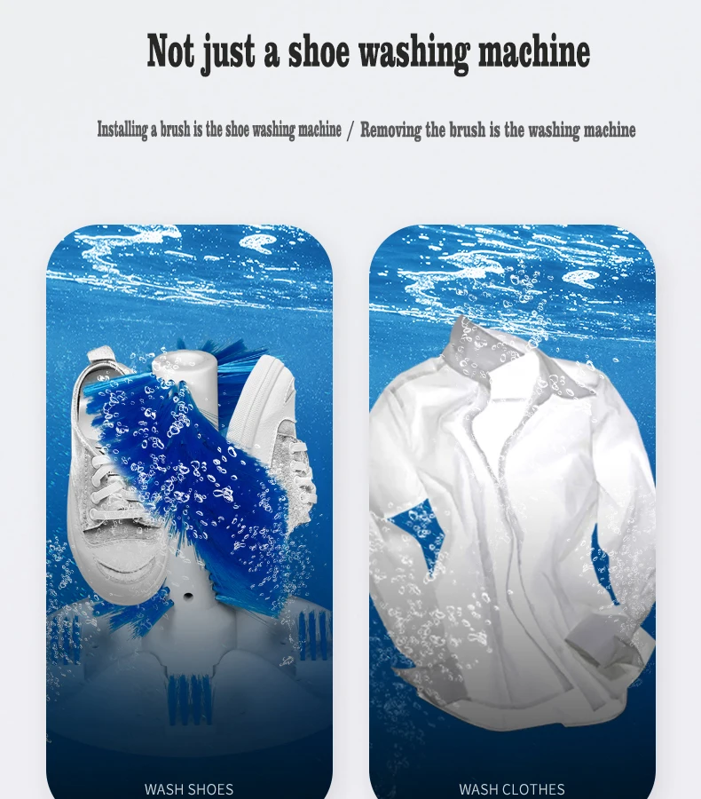 Household semi-automatic single drum shoe washing machine, large capacity dual purpose washing machine, small size